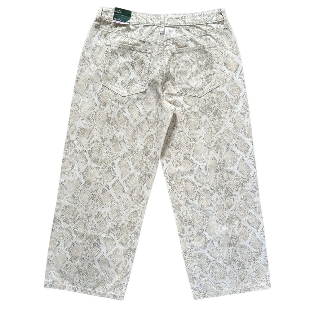 NWT Wild Fable Low Rise Snake-Print Fall Season Jeans Brown - Picture 3 of 10